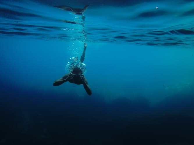 diving in the Blue Hole