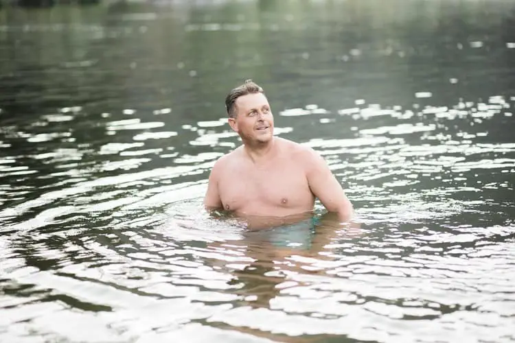 swimming in Bimmah Sinkhole, Oman