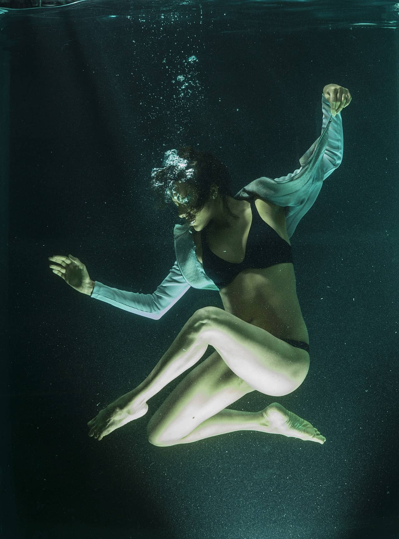 woman underwater
